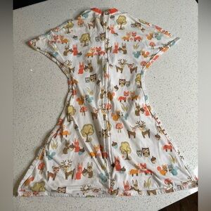 Sleeping Baby Zipadee-Zip Baby Swaddle | Size Small  - Woodland Animals - FLAWS